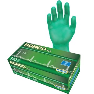 RONCO NE5 Green Nitrile Examination Gloves Small 100x10